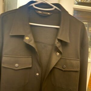 Zara Black Lightweight Shirt Jacket